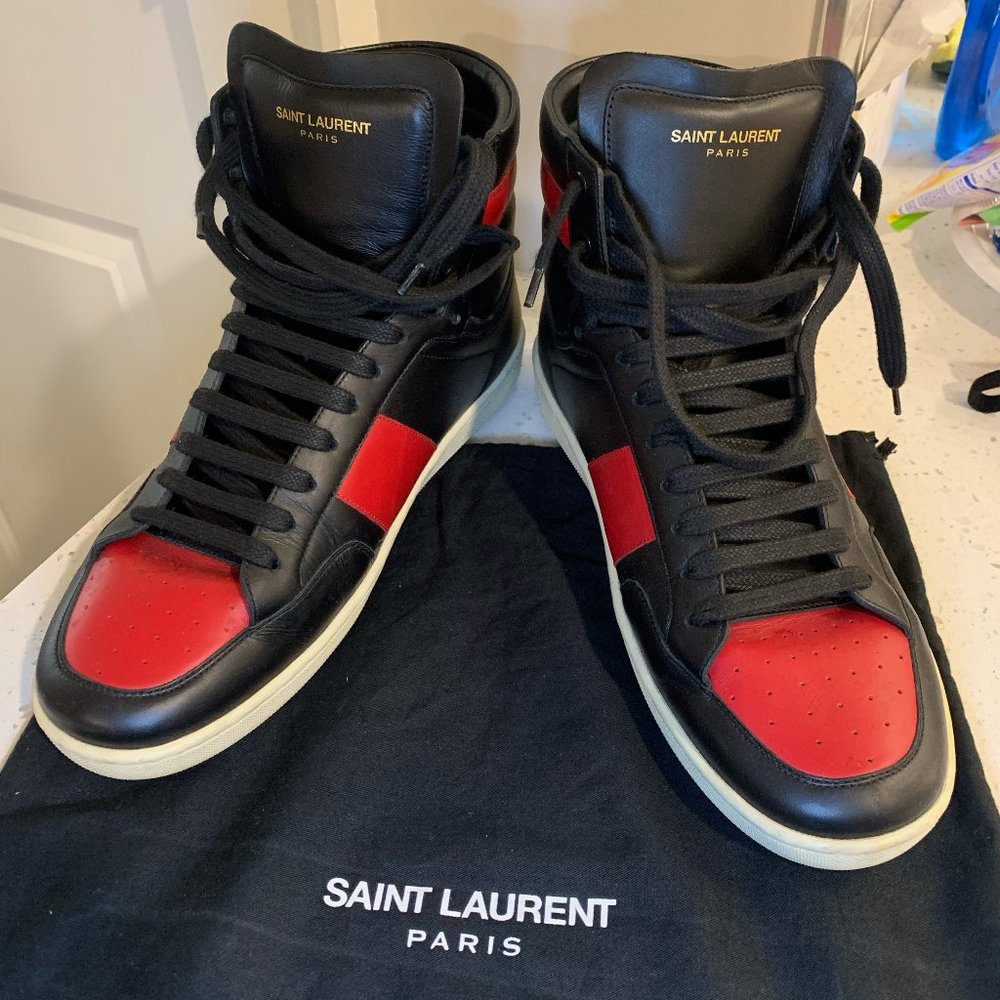SAINT LAURENT High Top Sneakers - SZ 43 = US 10